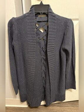 True Craft Cardigan with Criss Cross Lace up back size M